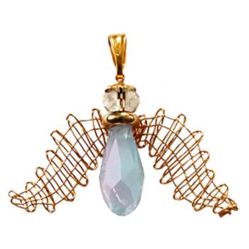 Preview: 559 Klöppelschmuck Bastelset "Kleiner Engel  - Goldkristall"